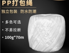 全新料打包绳扎口绳捆扎绳包装绳塑料绳透明绳加厚耐磨尼龙草球绳 白色滑面球 100g*70m