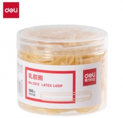 得力(deli)办公耐用弹力乳胶圈/橡皮筋/橡胶圈/牛皮筋 财务用品 办公用品 100g/筒 3213