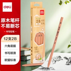 得力12支原木铅笔2B S909-2B